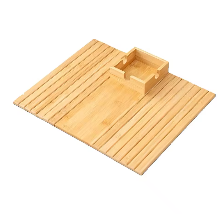 מגש ספה במבוק אלגנטי – שולחן יציב על כל ספה