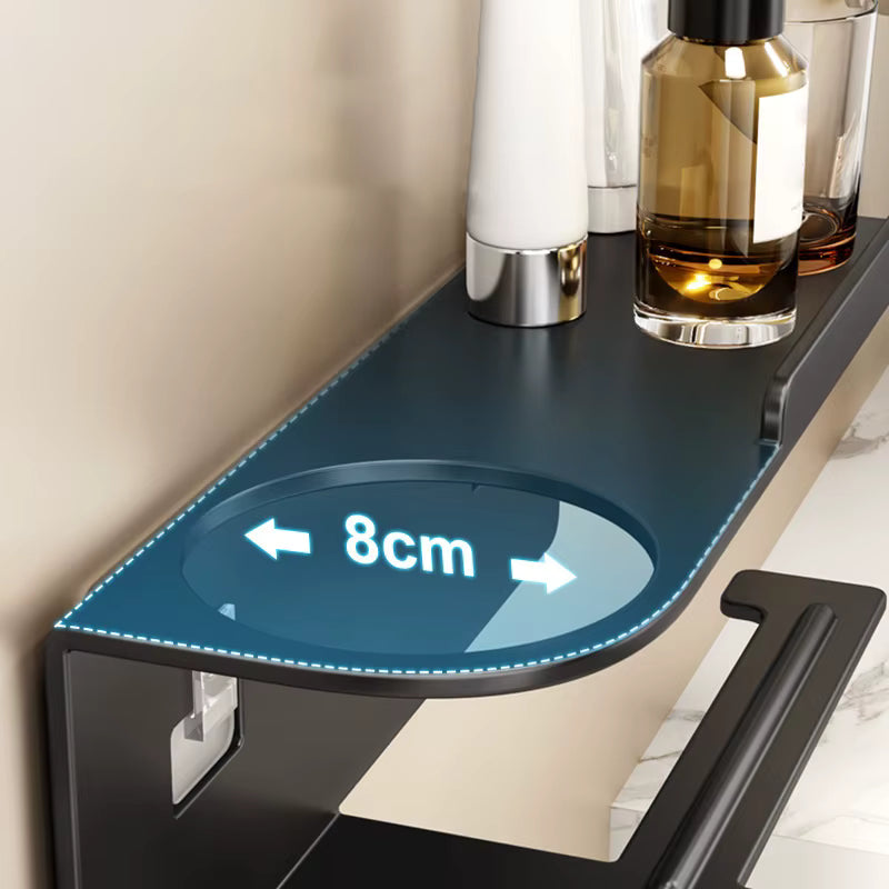 מתקן נייר טואלט עם מדף ארגון - ללא קידוח