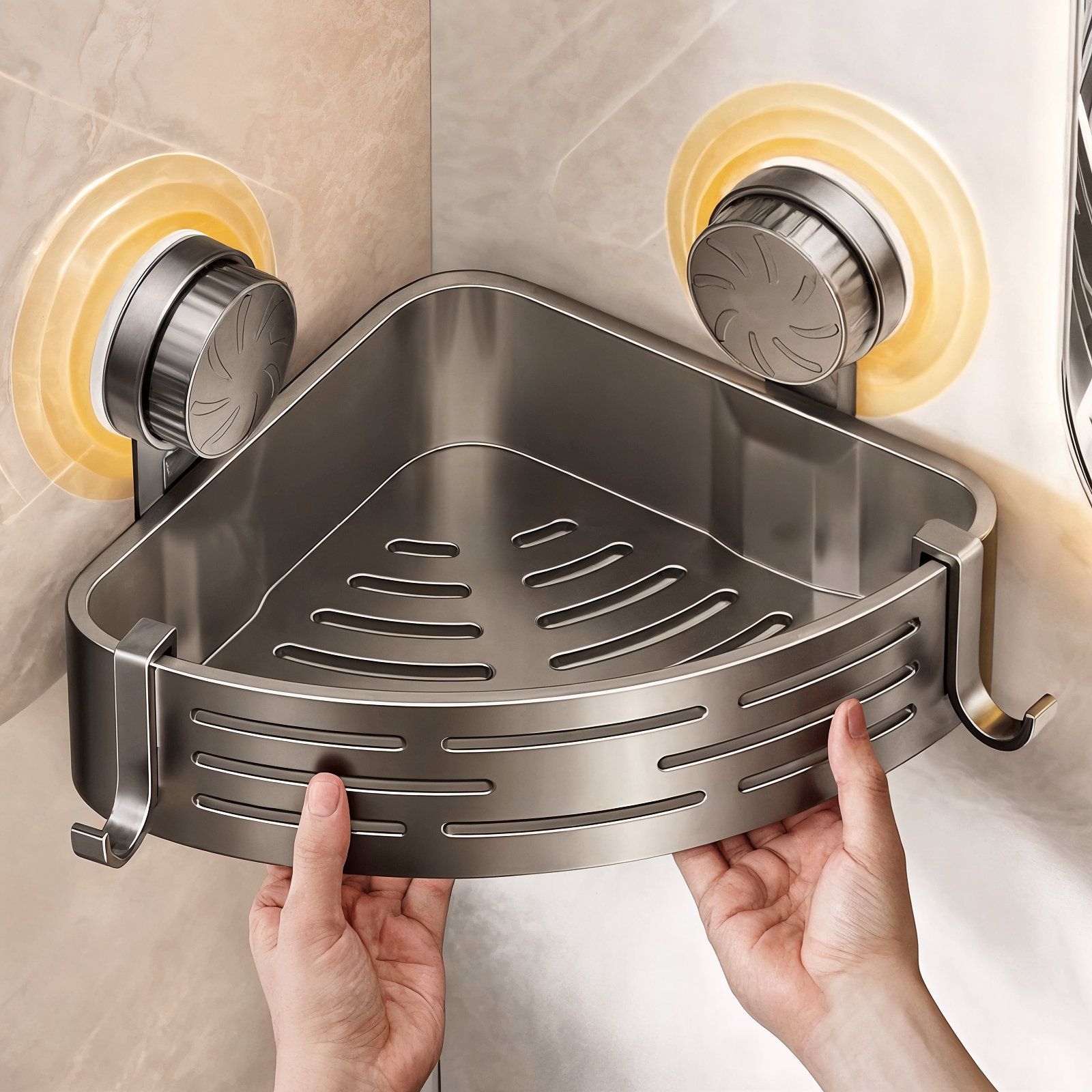 מדף אמבטיה חכם ללא קידוח